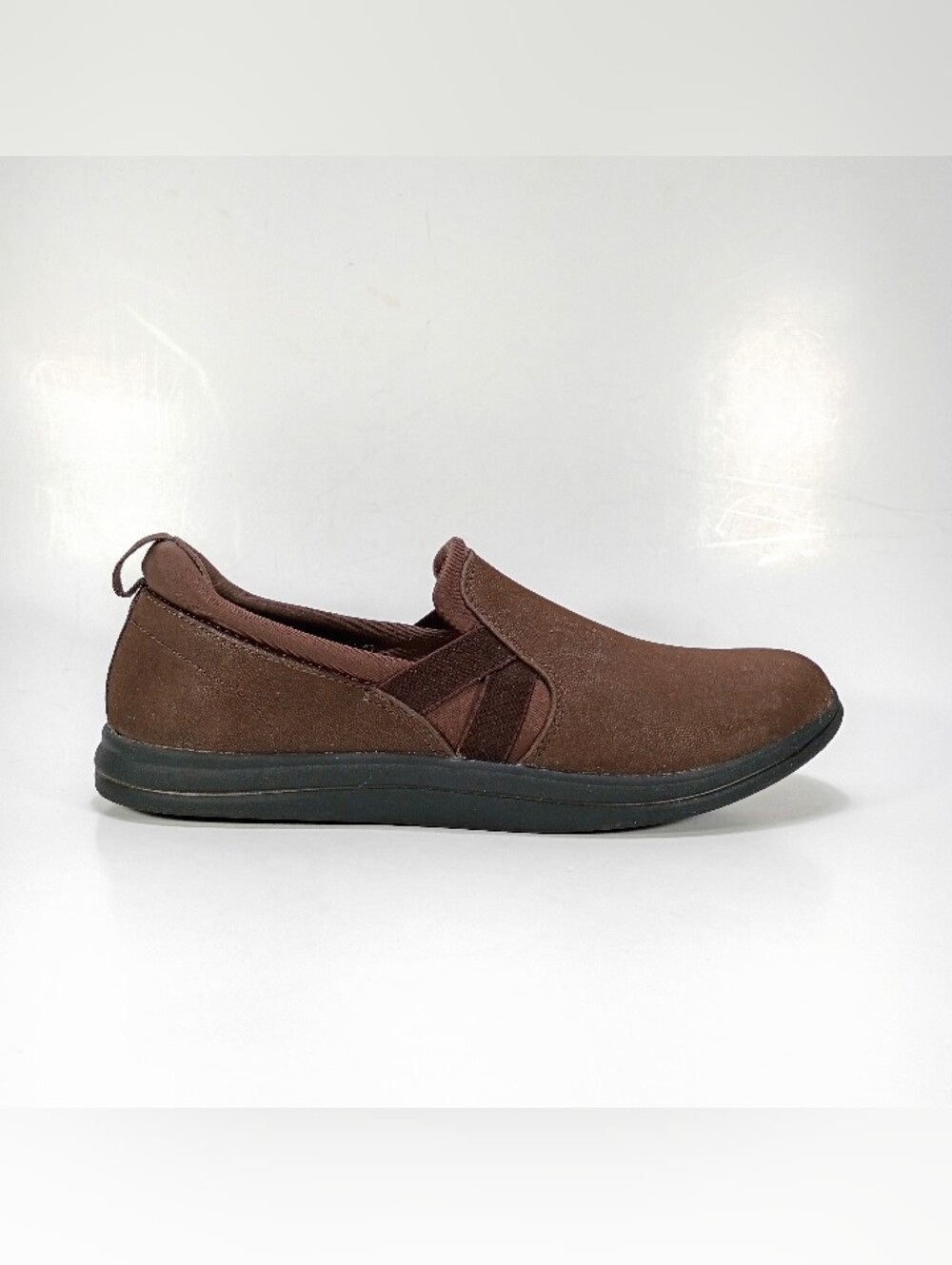 Clarks Breeze Bali Womens Size 8.5 Brown Textile Slip On Loafers Shoes